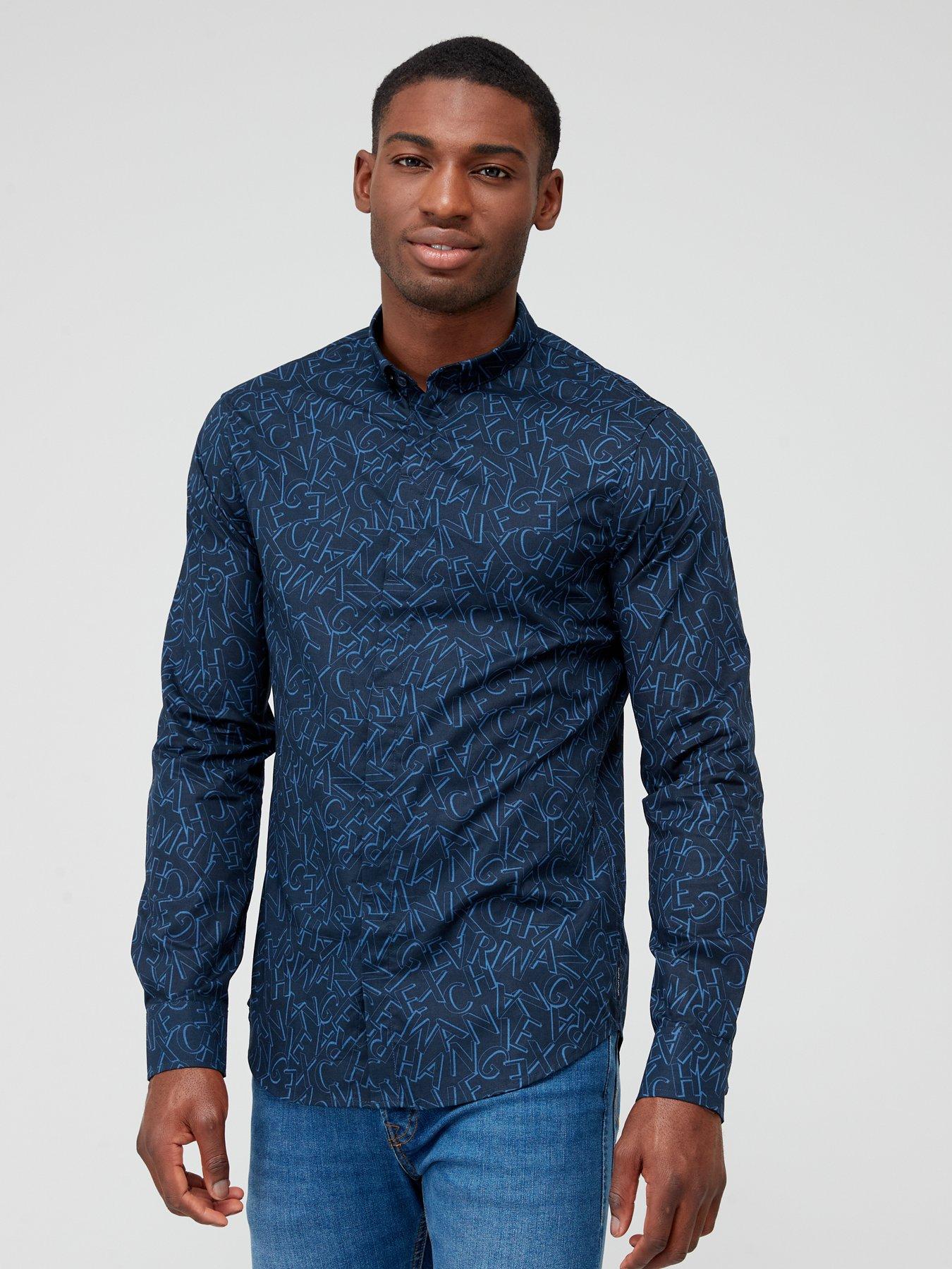 Blue armani shop shirt