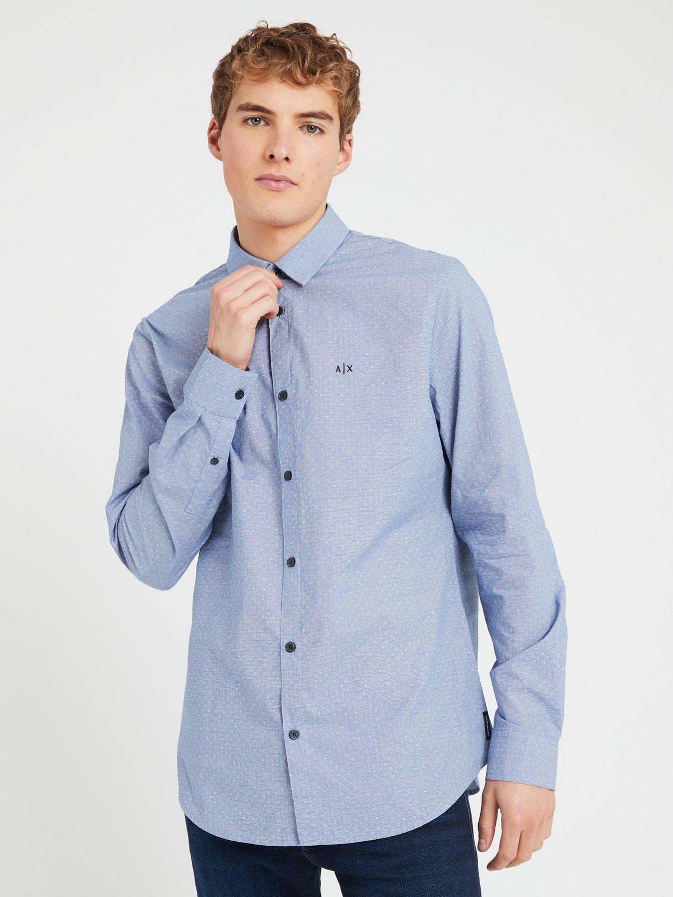 Armani Exchange Long Sleeve Shirt Light Blue very