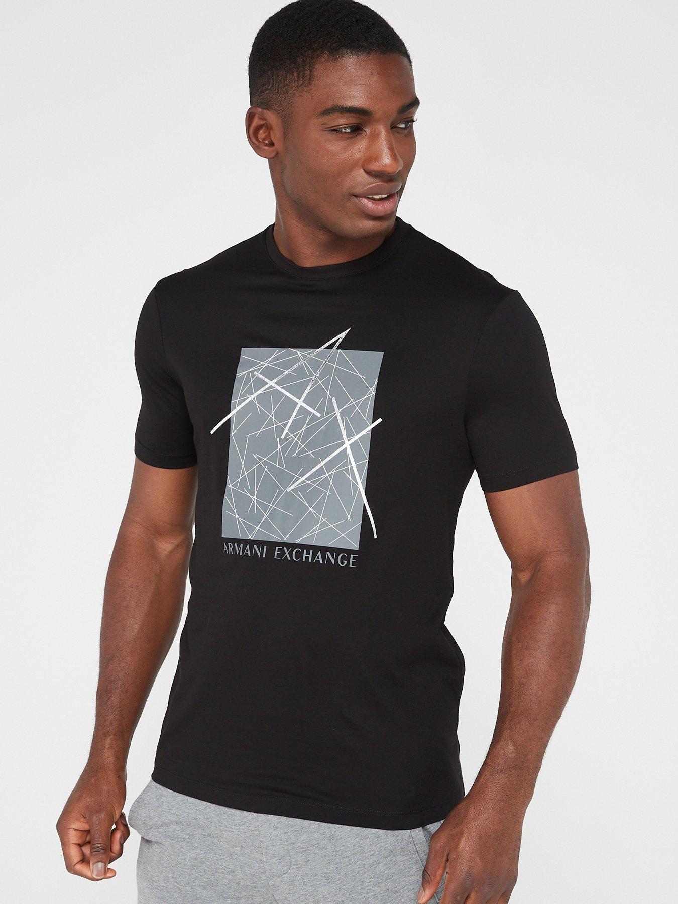 Armani exchange on sale black t shirt