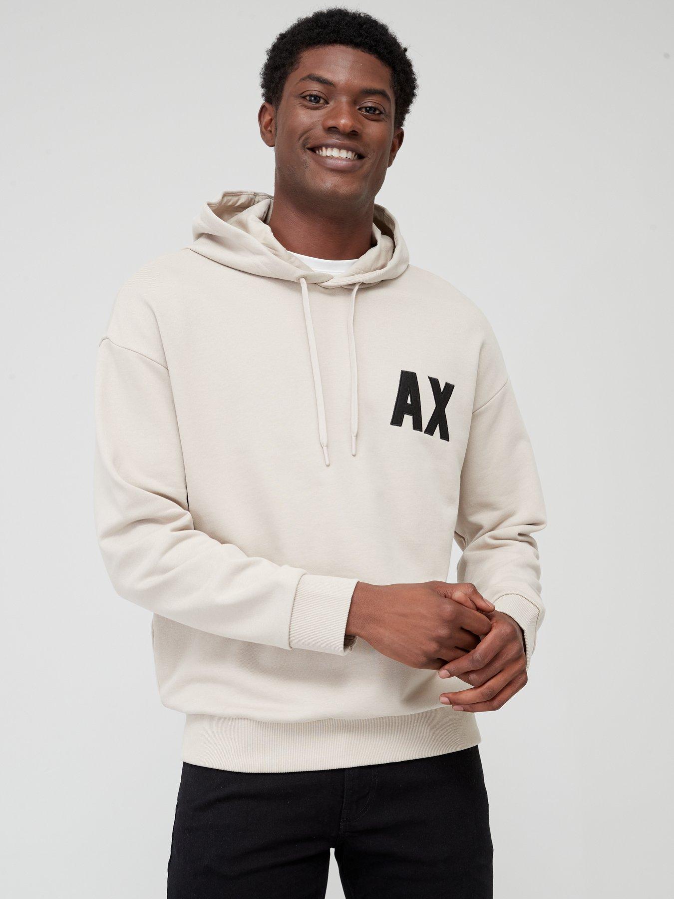 Armani exchange grey on sale hoodie