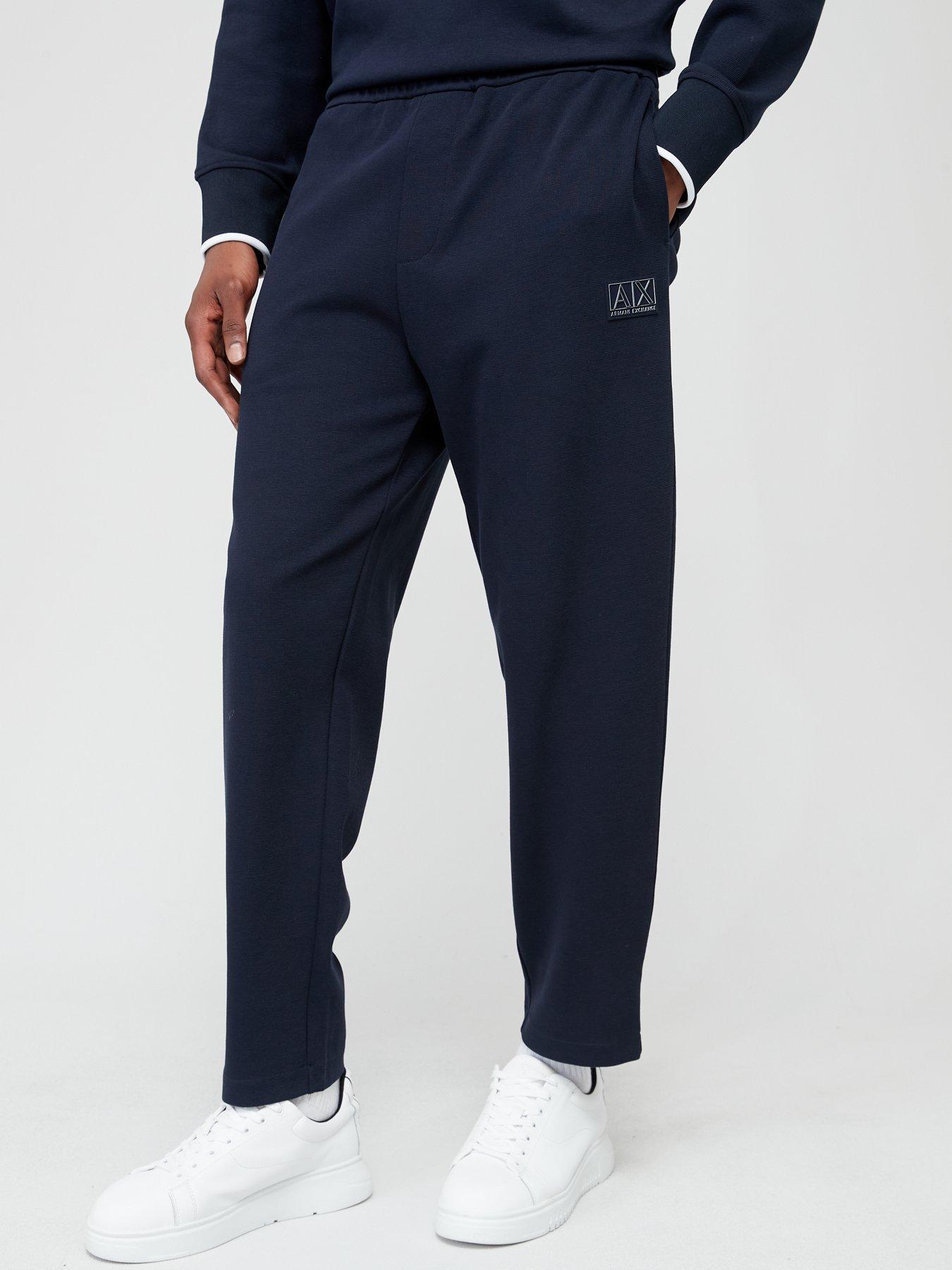 Armani Exchange Flared Jersey Pants Black Womens Trousers Loungewear UK M  10 12