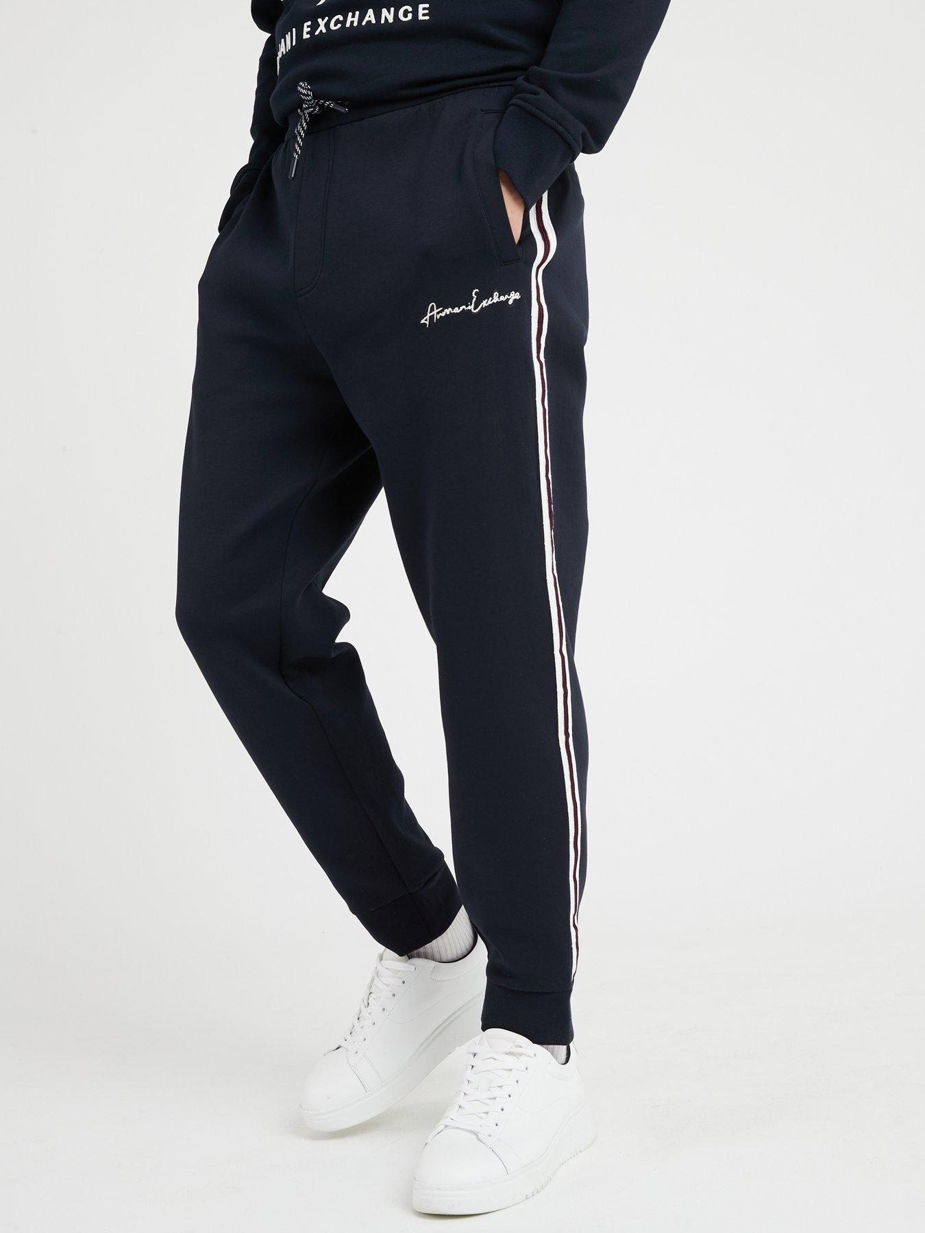 Armani Exchange Side Tape Joggers Navy very