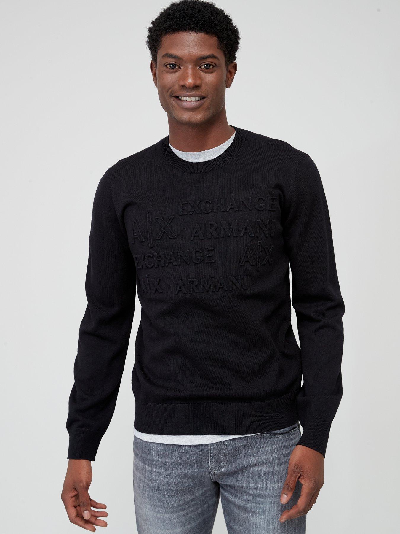 Armani exchange black outlet sweatshirt