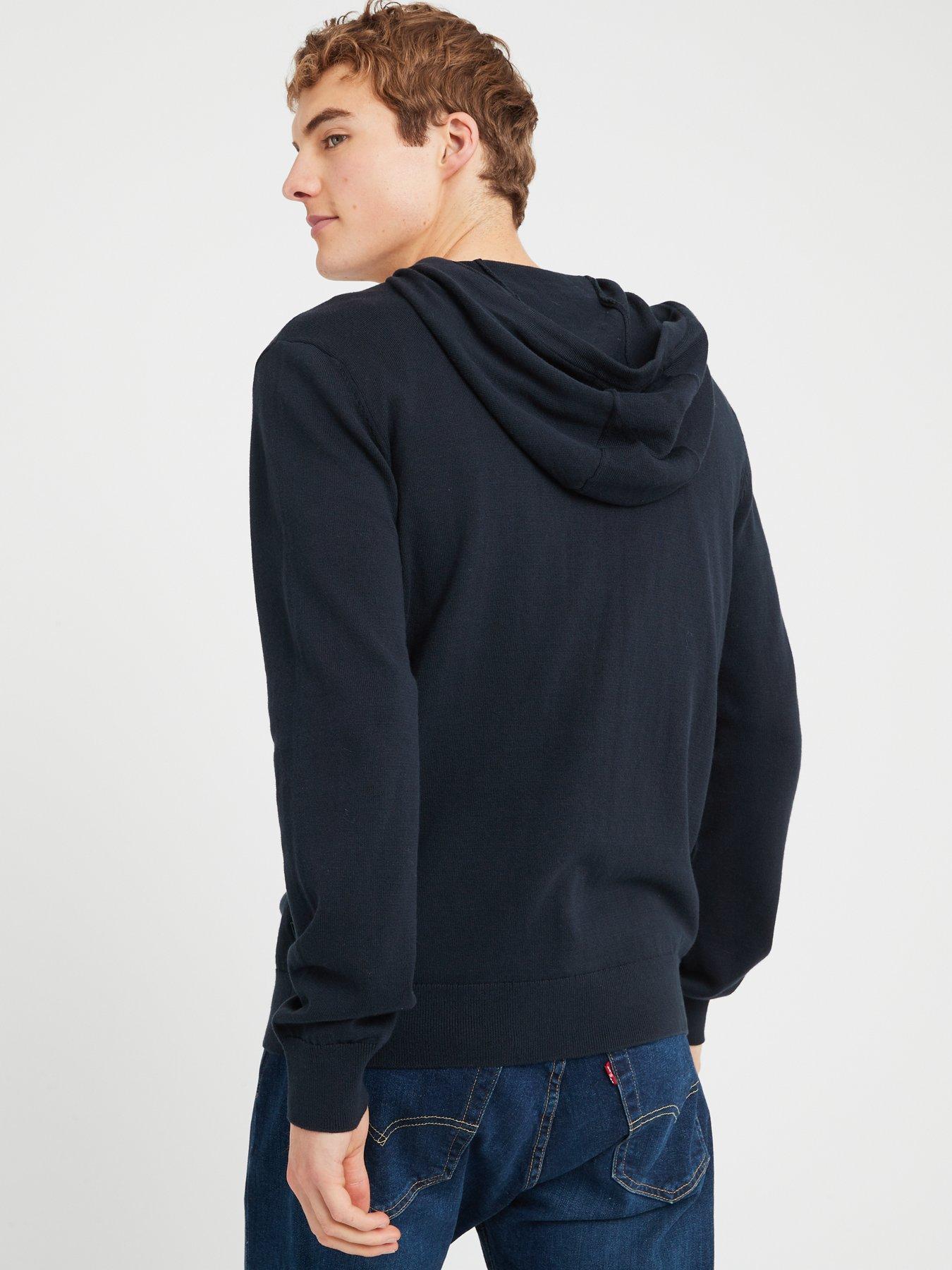 Armani navy outlet hoodie