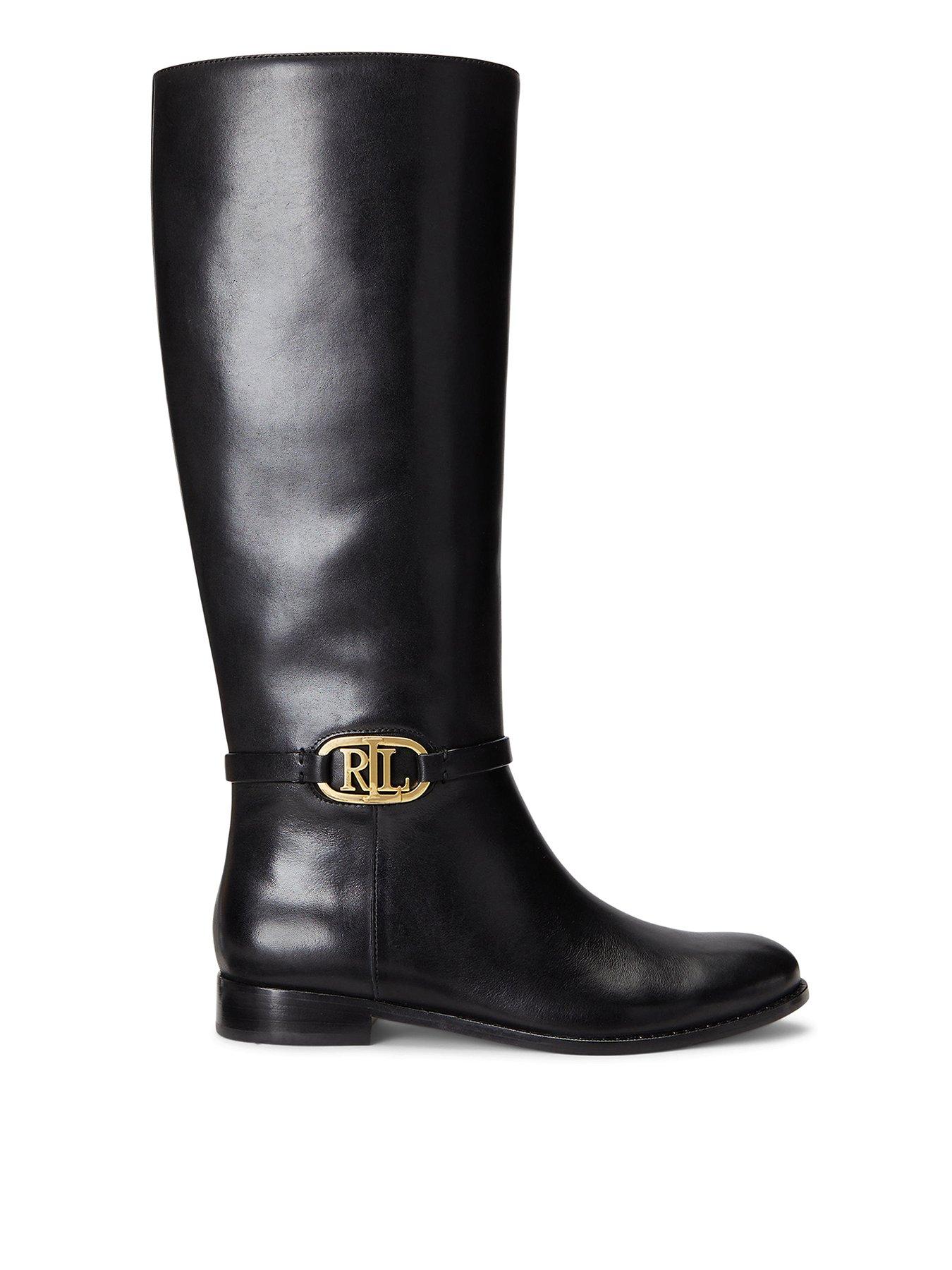 Ralph lauren store riding boots black