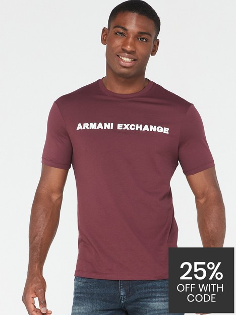 armani-exchange-chest-logo-t-shirt-dark-red