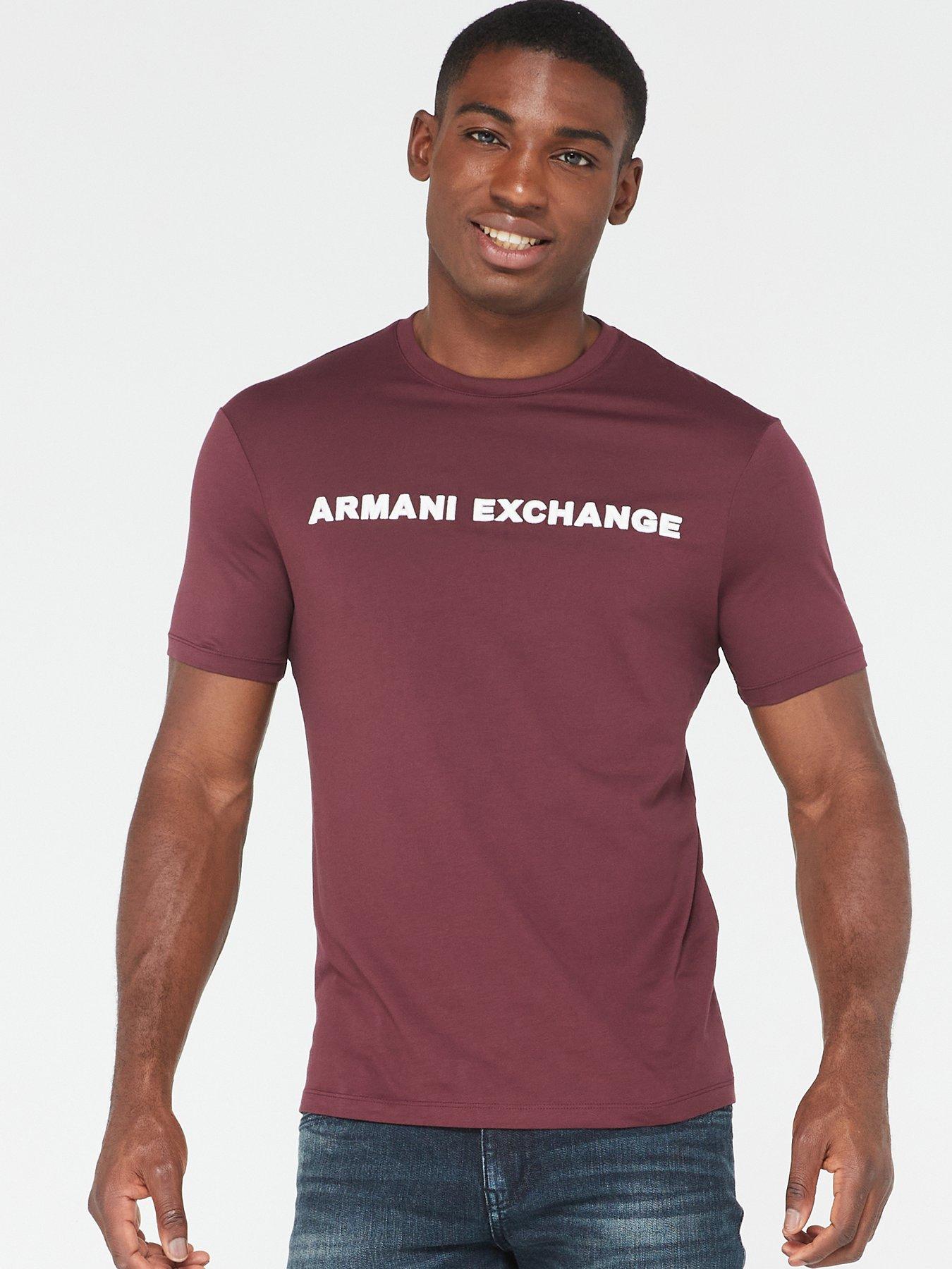 Red armani store t shirt