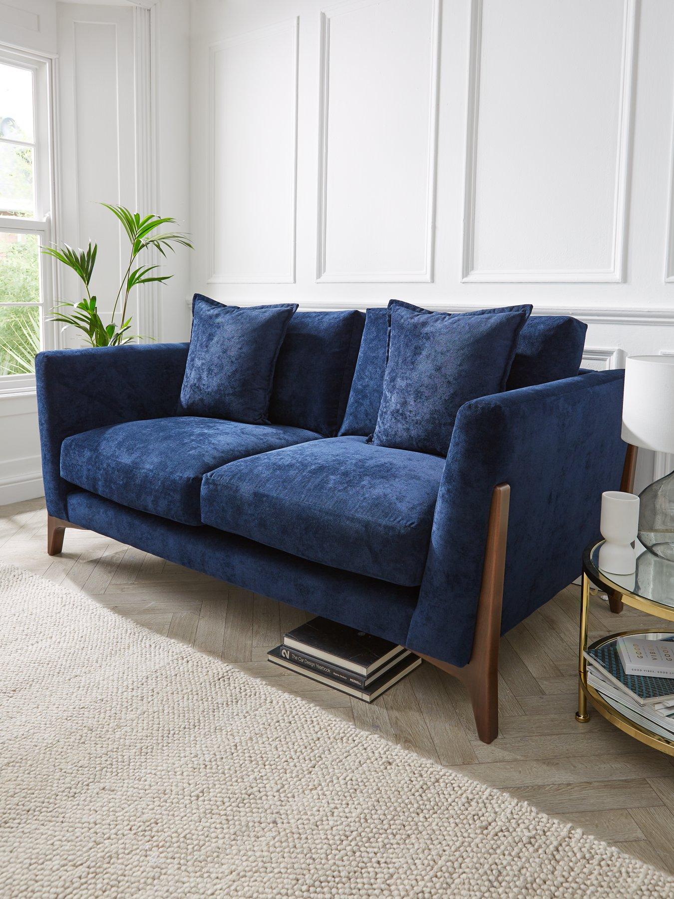 Navy blue store fabric sofa