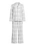  image of lucy-mecklenburgh-mensnbspfamily-woven-check-revere-pj-set-grey-check