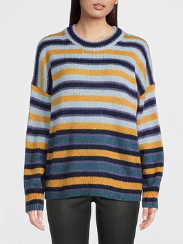 ps paul smith knitted crew neck jumper - yellow/blue