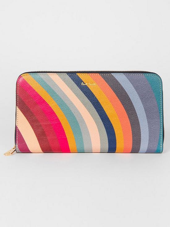 front image of ps-paul-smith-swirl-large-zip-purse