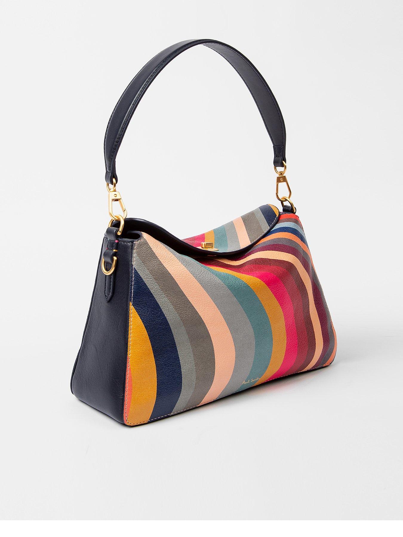 Paul Smith Swirl Print Leather Hobo Bag - Paul Smith