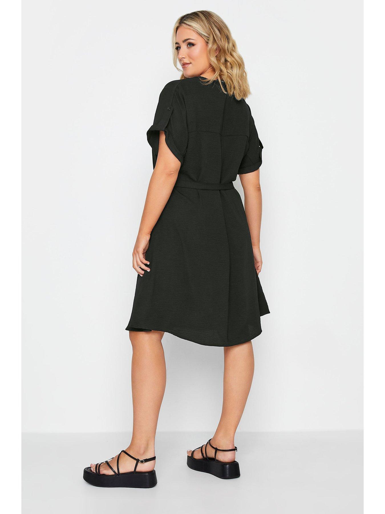 Image 2 of 4 of Yours Utility Shirt Dress Black