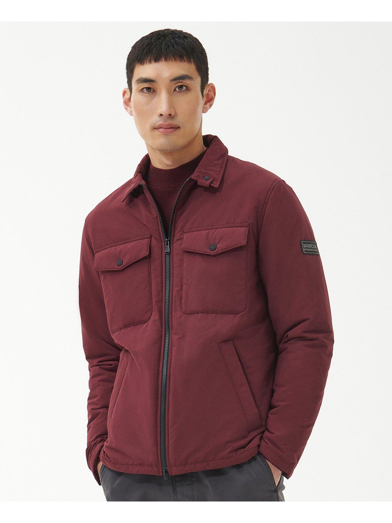 Barbour international red jacket on sale