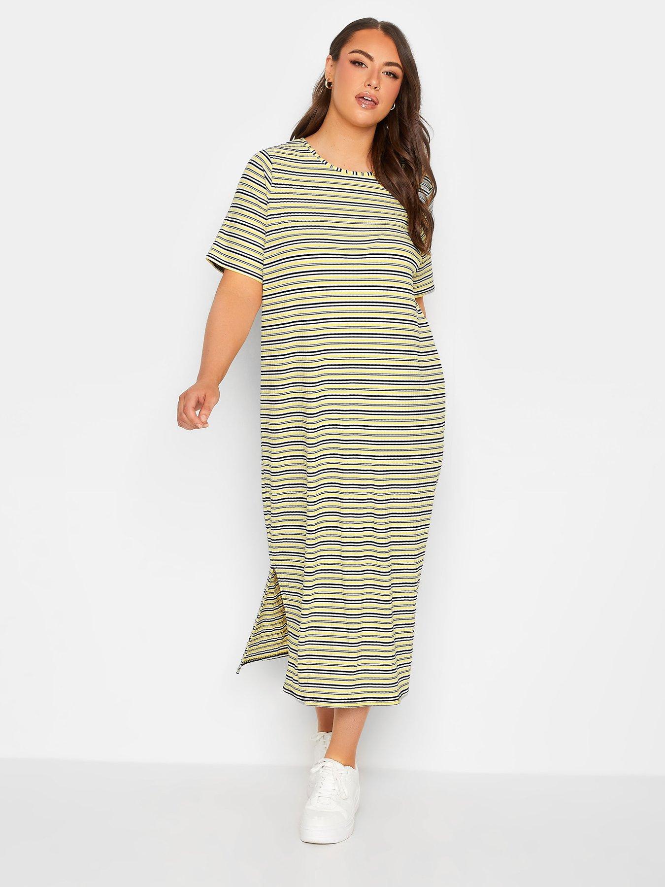 Plus size yellow t best sale shirt dress