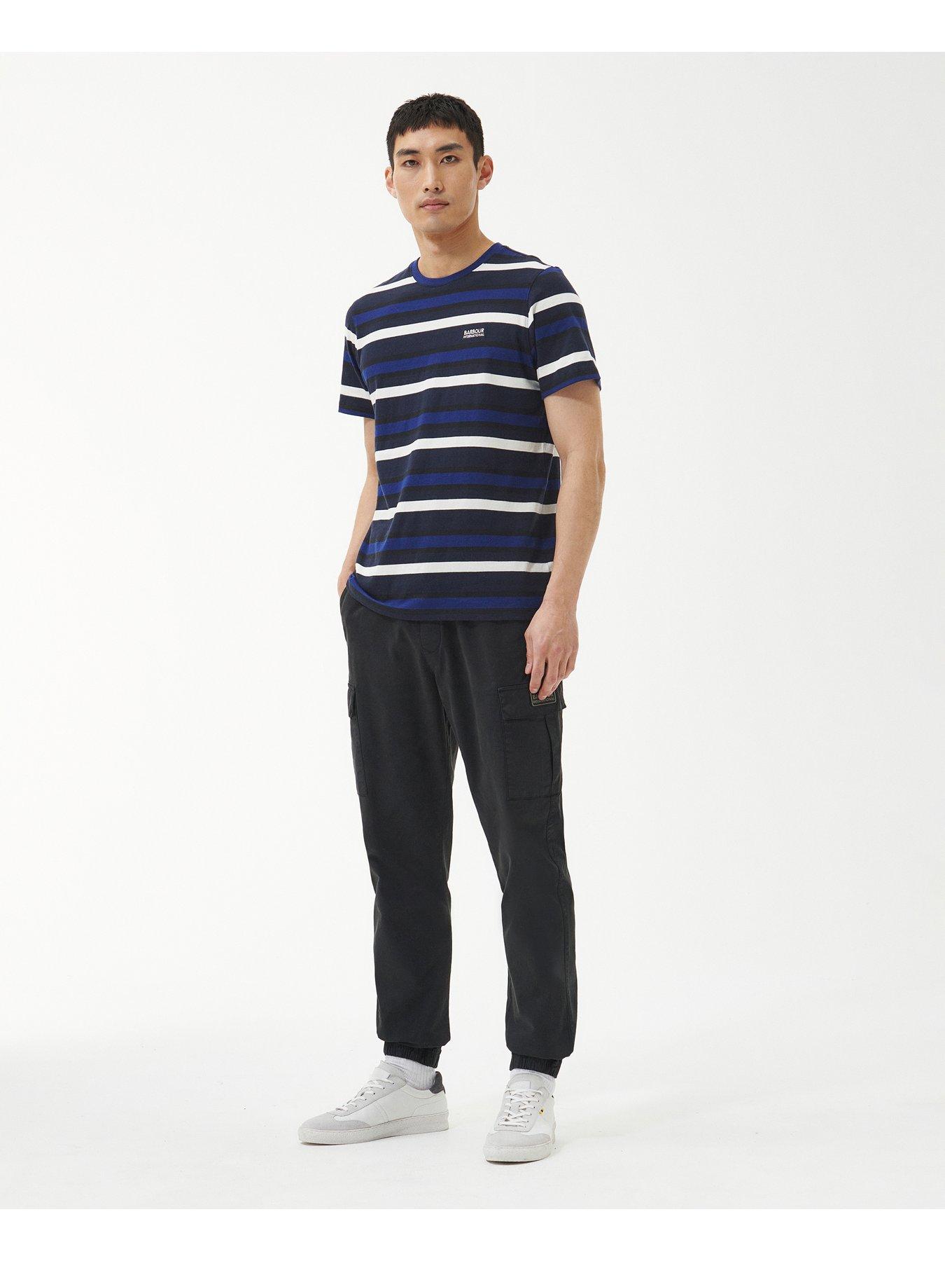 Barbour International Gauge Stripe T-Shirt - Navy | very.co.uk