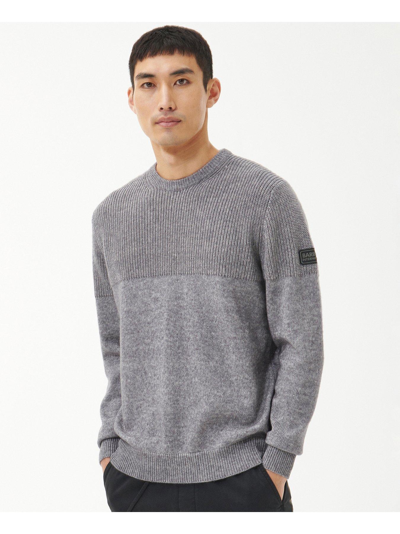 barbour-international-chain-crew-neck-jumper-dark-grey