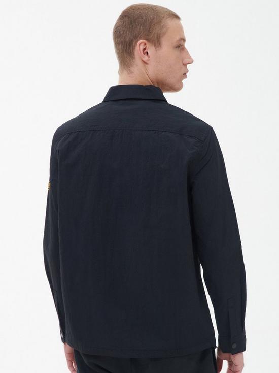 stillFront image of barbour-international-cadwell-double-pocket-overshirt-black