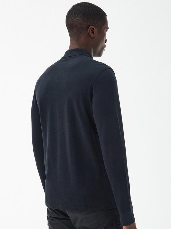 Barbour International Long Sleeve Polo Shirt - Black | very.co.uk