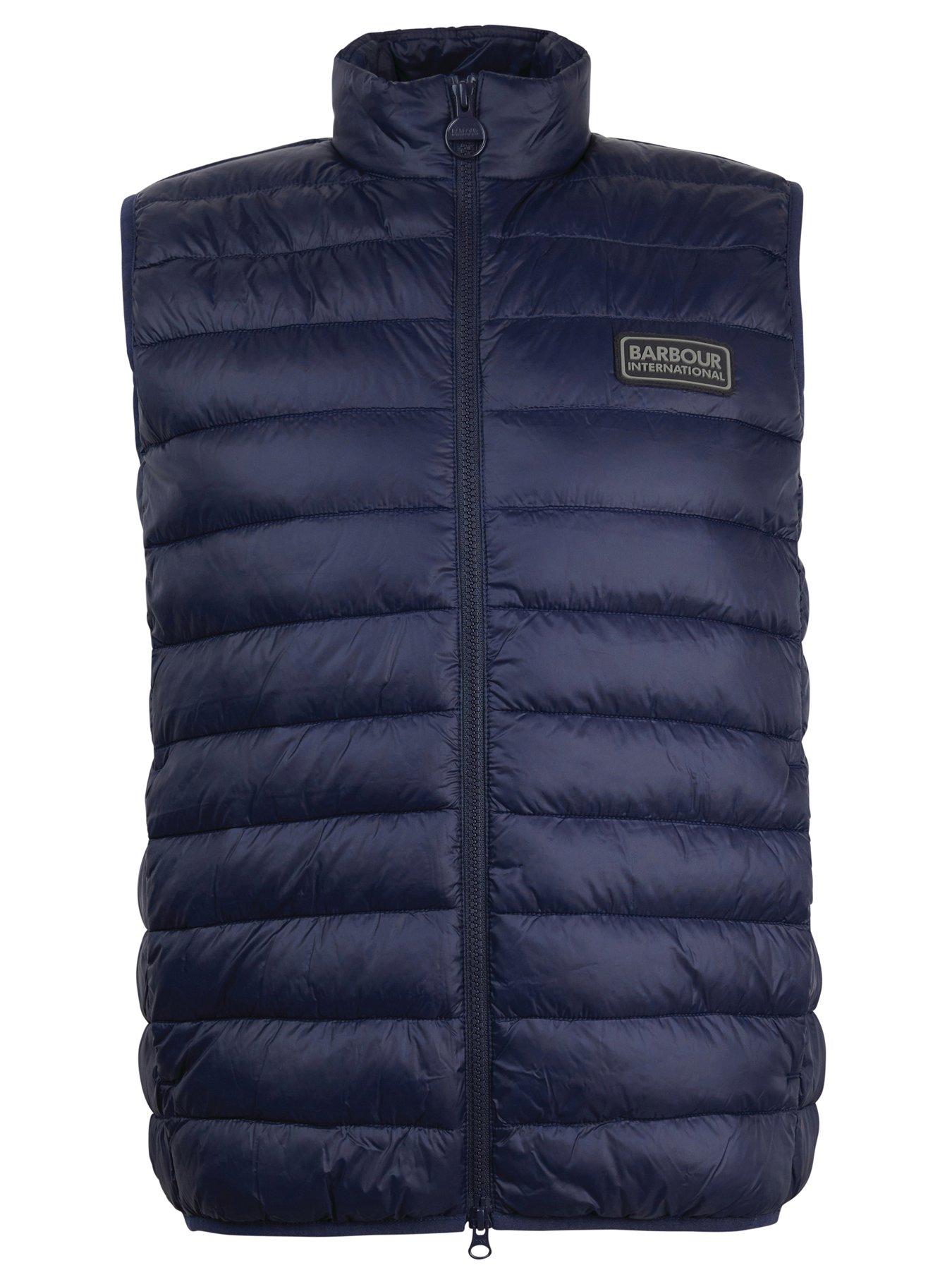 Barbour navy gilet mens online