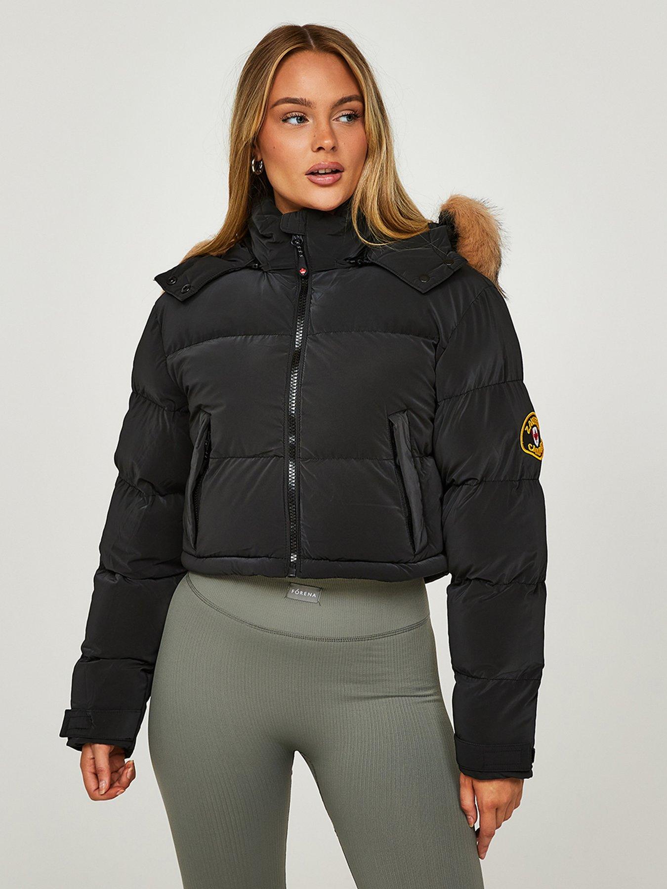 Zavetti Canada Bellucci 2.0 Crop Puffer Jacket - Black | very.co.uk