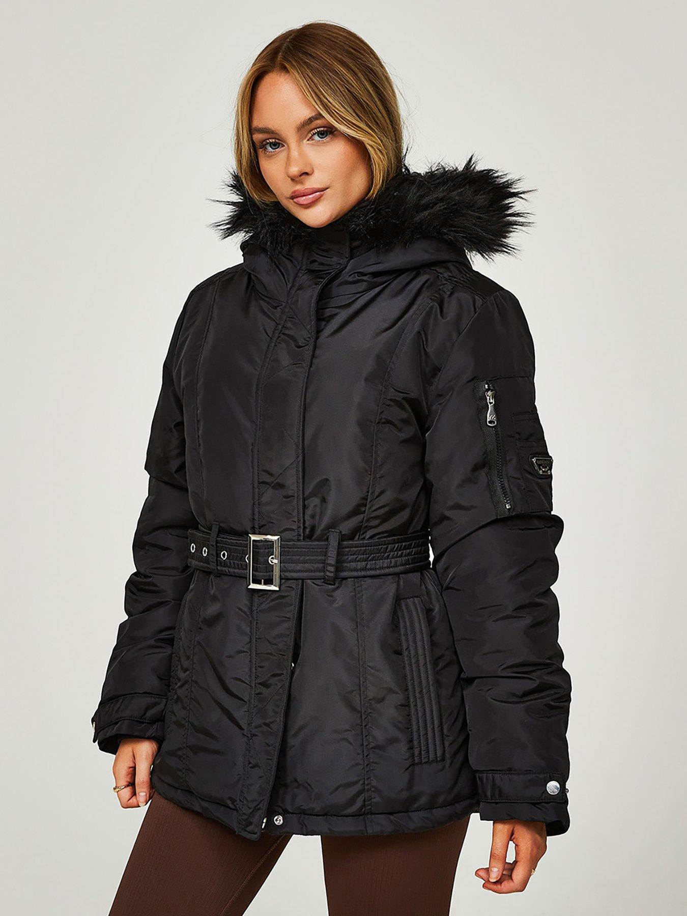 Alessandro Zavetti Mirella Padded Parka - Black | Very.co.uk