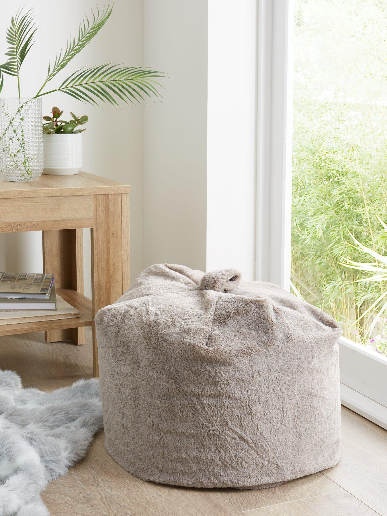 Faux cheap sheepskin beanbag