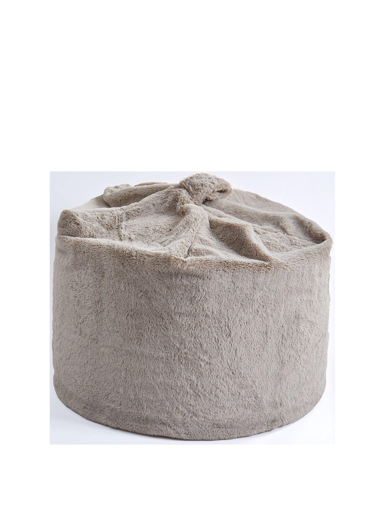 Product photograph of Faux Fur Beanbag from very.co.uk
