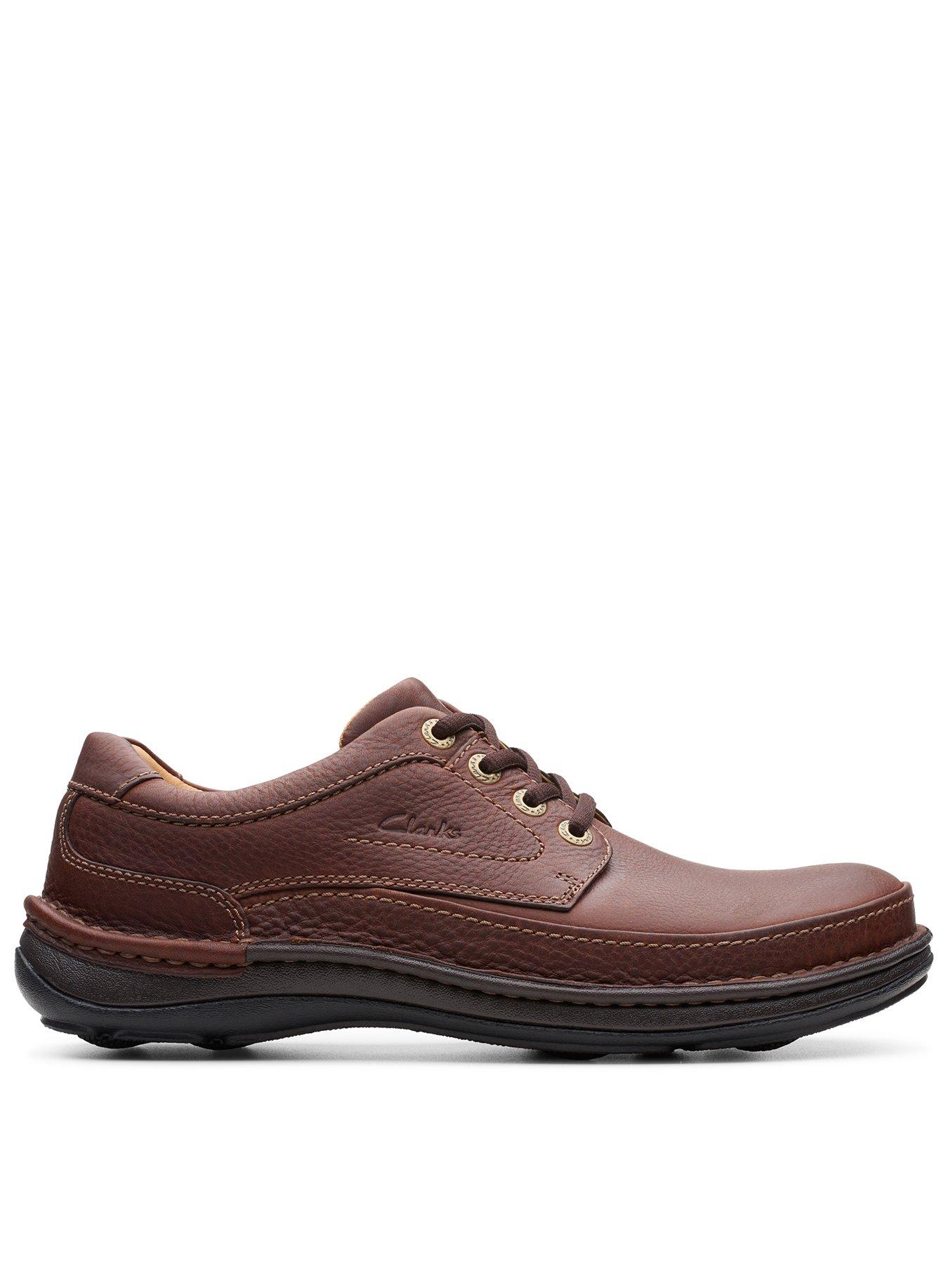 Clarks Nature Three Formal Lace Up Shoes Brown Very