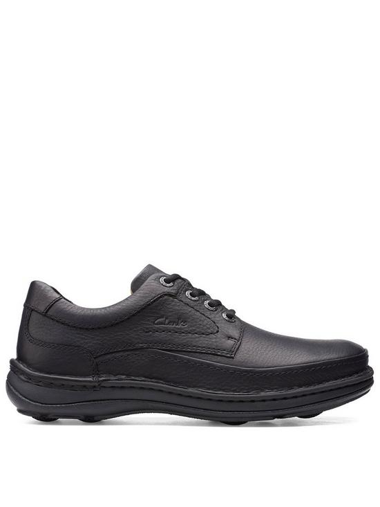 front image of clarks-nature-three-formal-lace-up-shoes-black