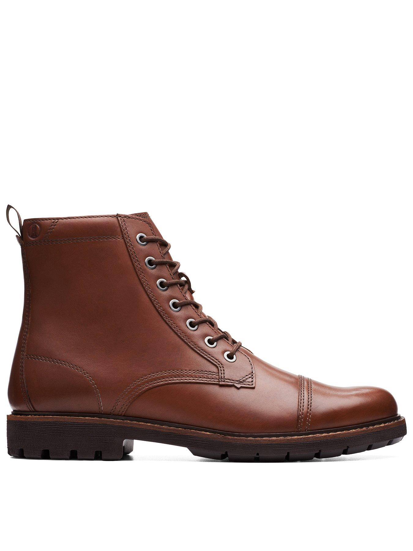 Clarks brown best sale lace up boots