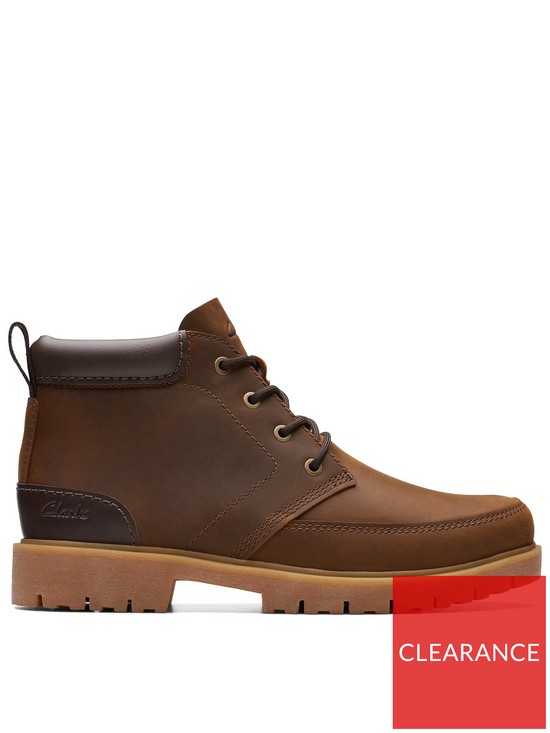 front image of clarks-rossdale-mix-boots-brown