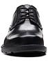  image of clarks-wide-fit-kerton-lace-derby-shoes-black