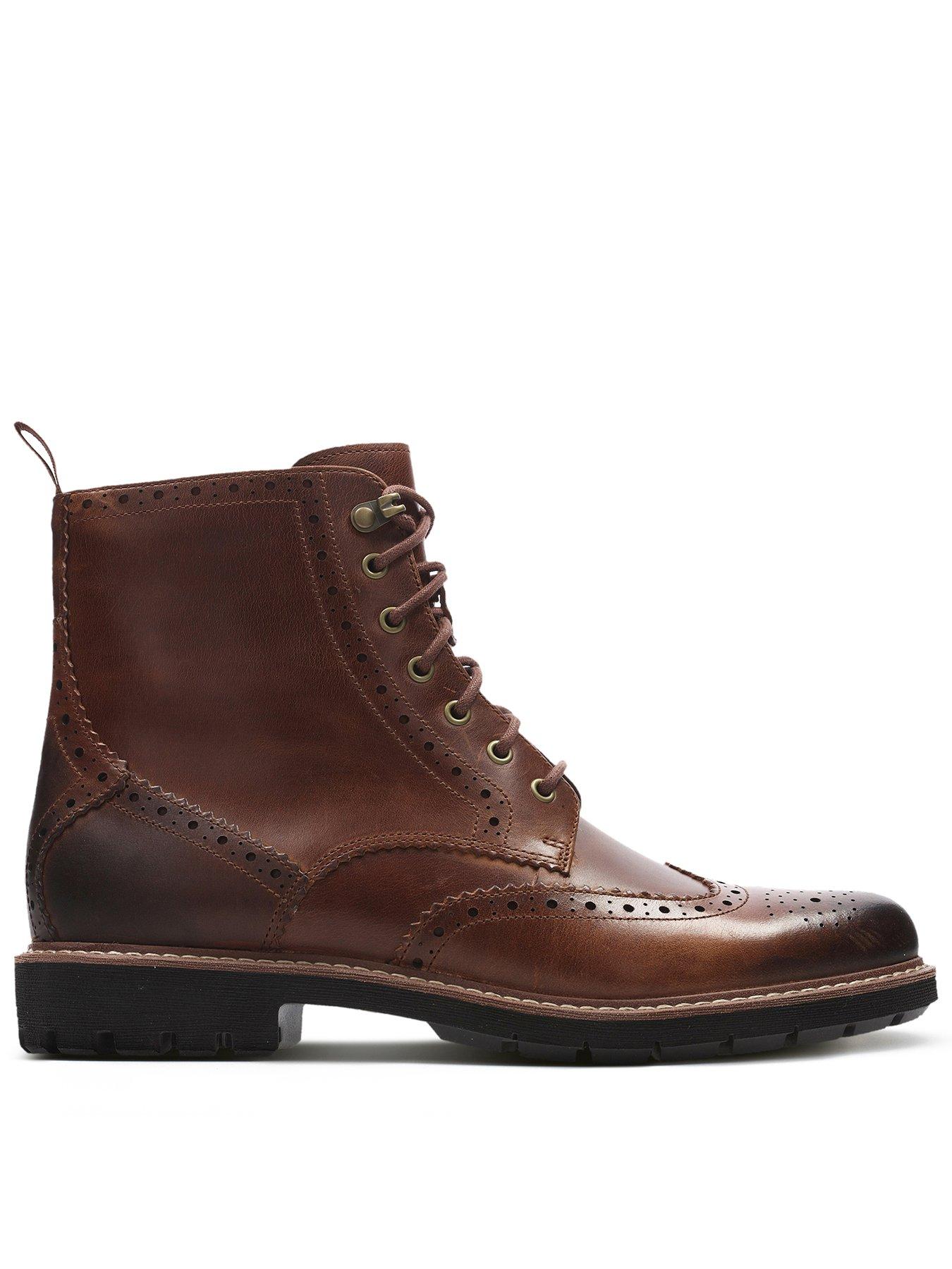 Image 1 of 6 of Clarks Batcombe Lord Brogue Boots - Beige