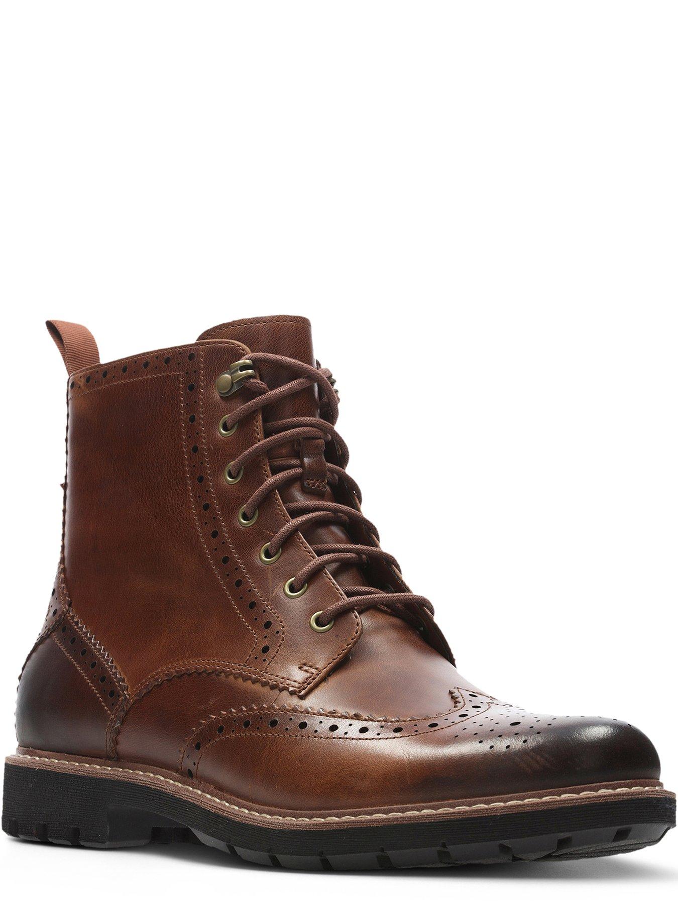 Clarks brogue boots best sale