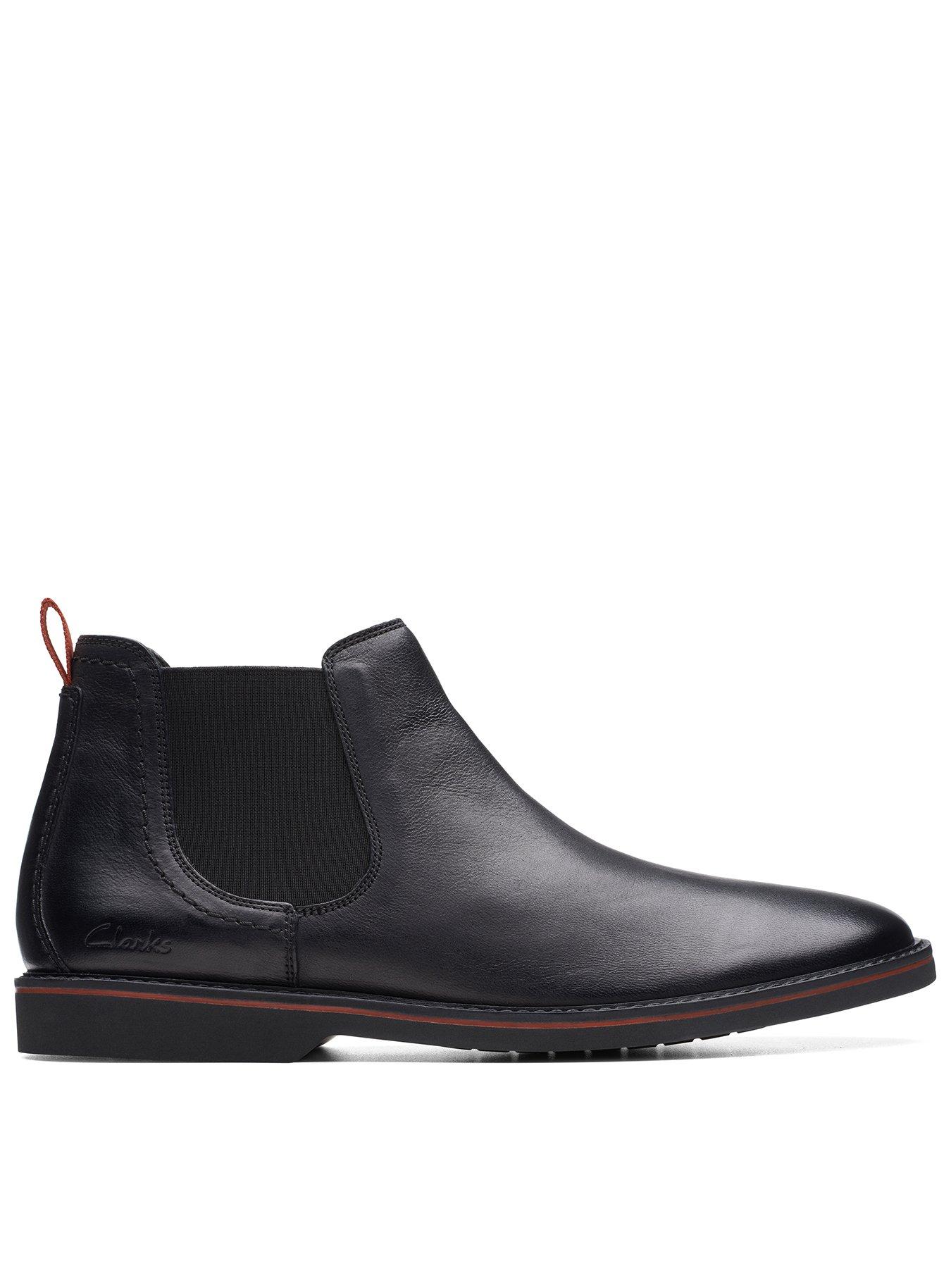 Clarks black chelsea boots mens sale