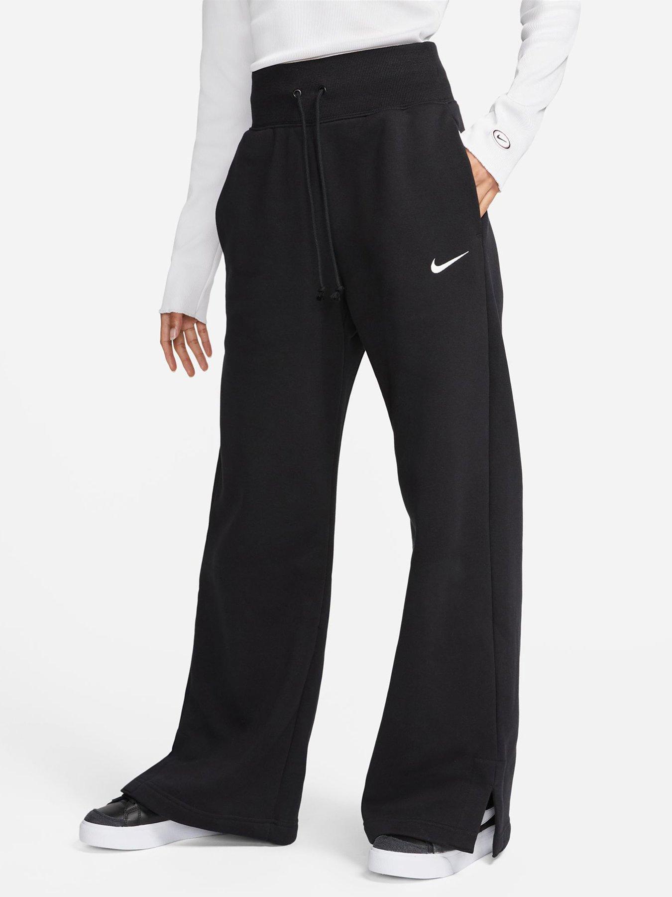 Nike, Pants & Jumpsuits, Nike Drifit Athletic Womens Capri Pants Size  Small Wide Leg Mid Rise Black
