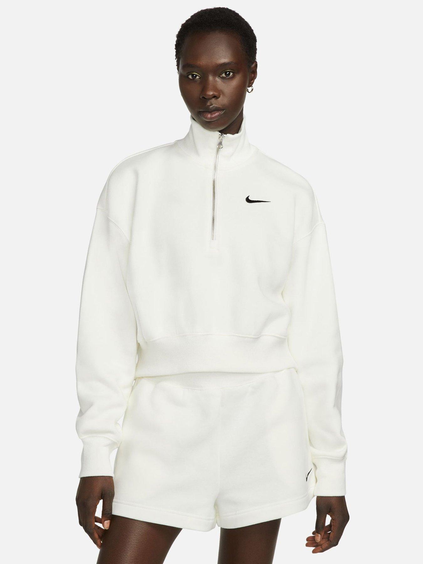 White nike sale crop sweater