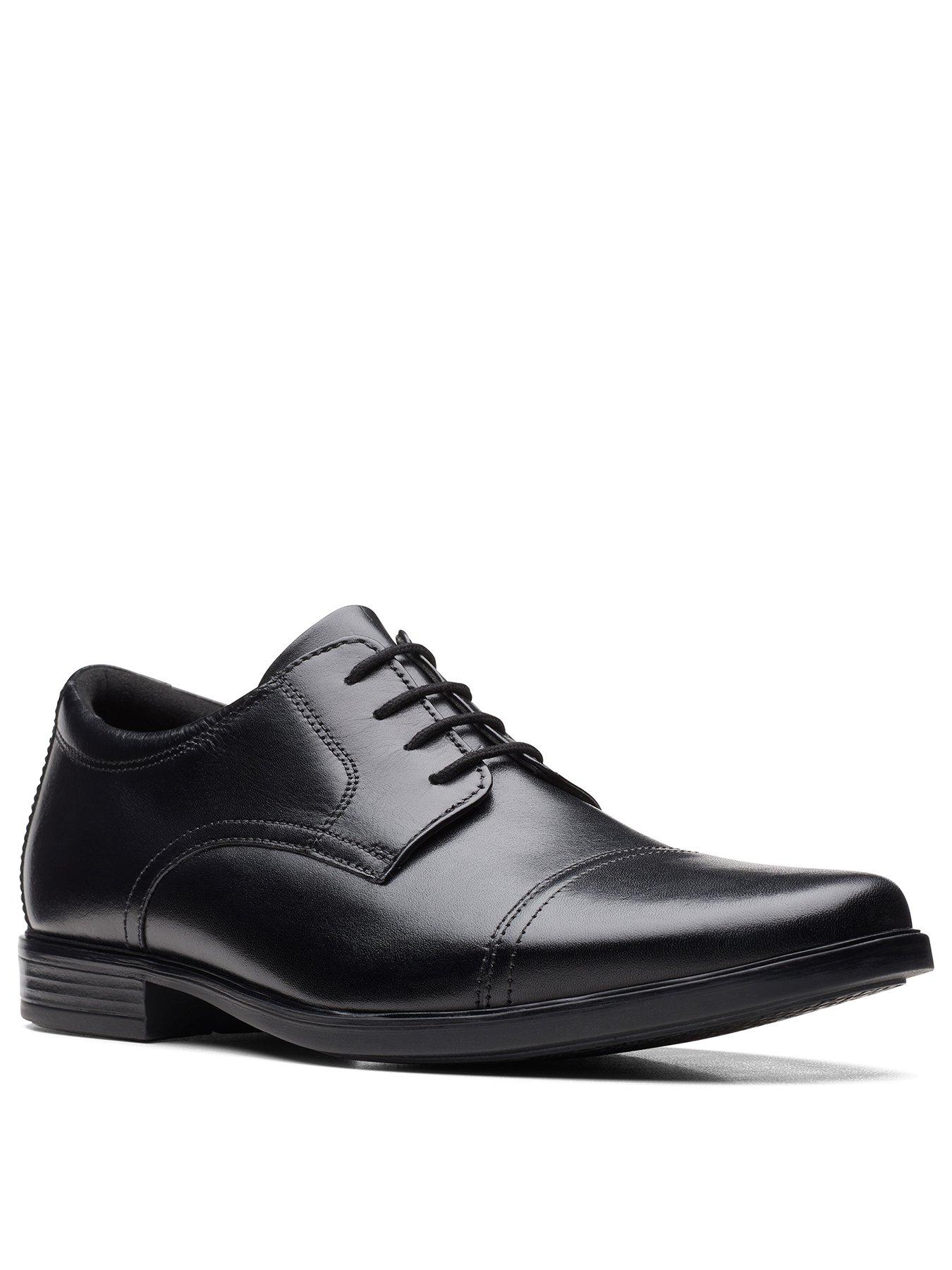 Clarks black shop oxford shoes