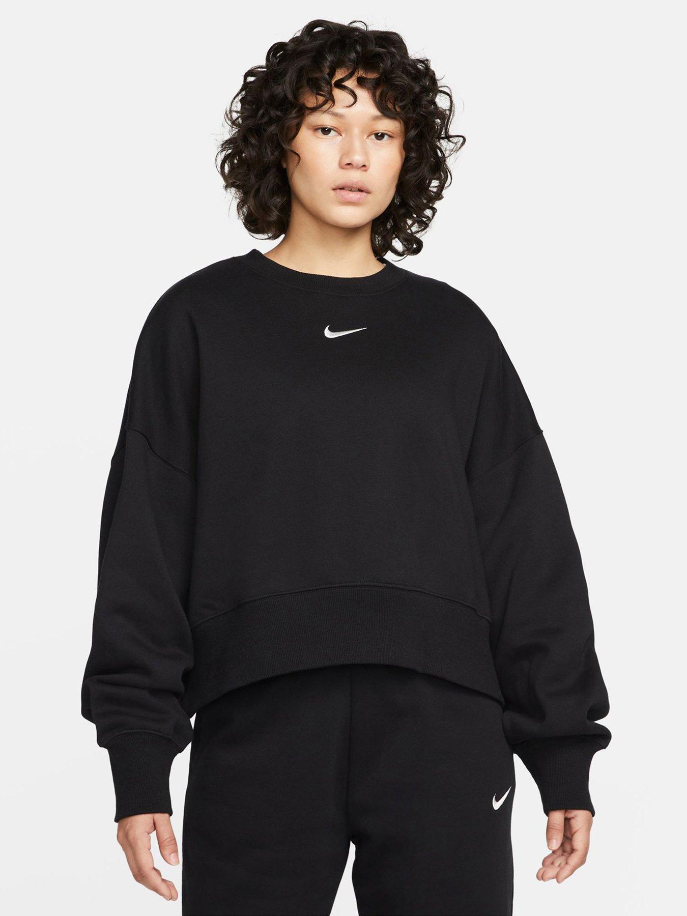 Nike W NSW Essntl Hoodie Po FLC Fleece Women Black - XS - Sweaters