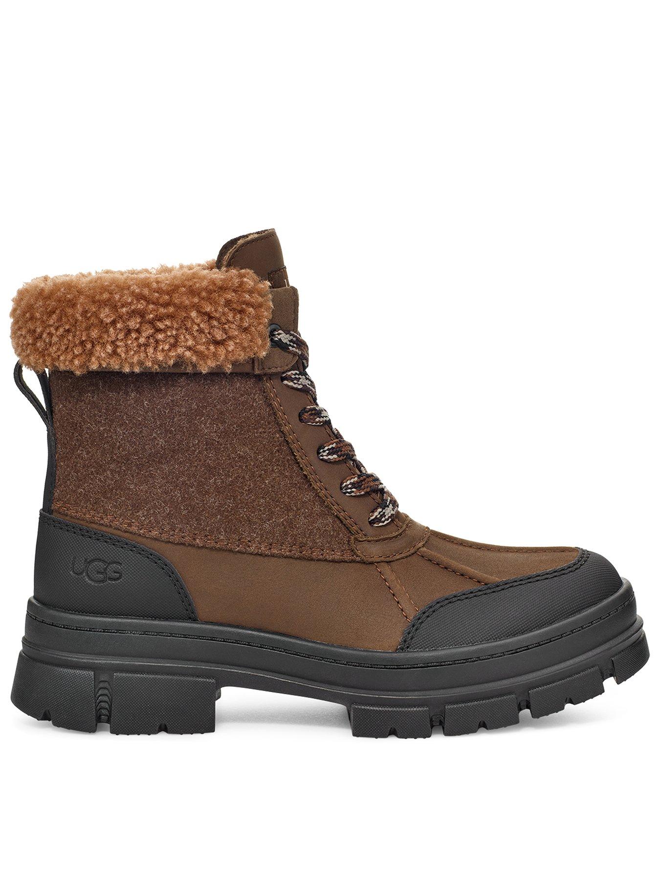 UGG Ashton Addie Tipped Ankle Boots Dark Earth Brown Very
