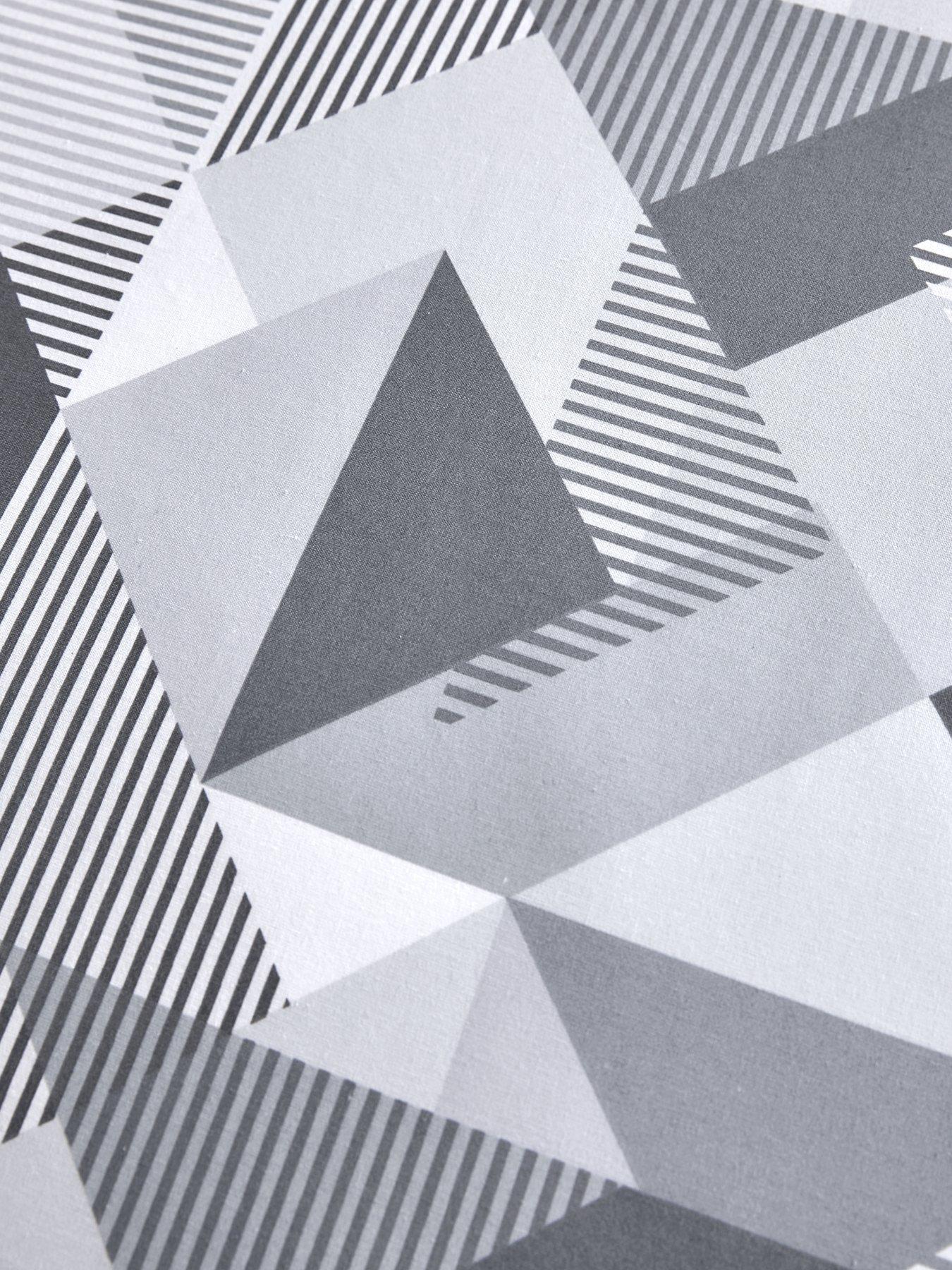 Image 5 of 6 of Everyday Grey Geo Reversible Duvet Cover Set