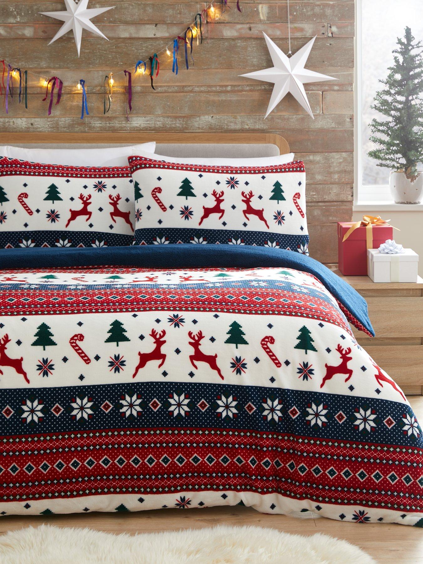 Fleece deals christmas bedding