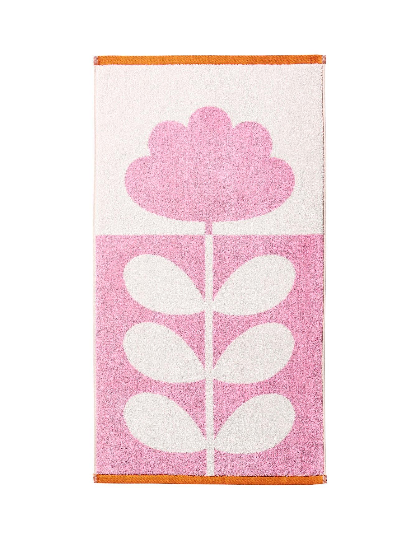 Orla Kiely Cut Stem Hand Towel Tulip and Paprika very.co.uk