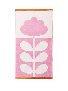 Product photograph of Orla Kiely Cut Stem Hand Towel - Tulip And Paprika from very.co.uk
