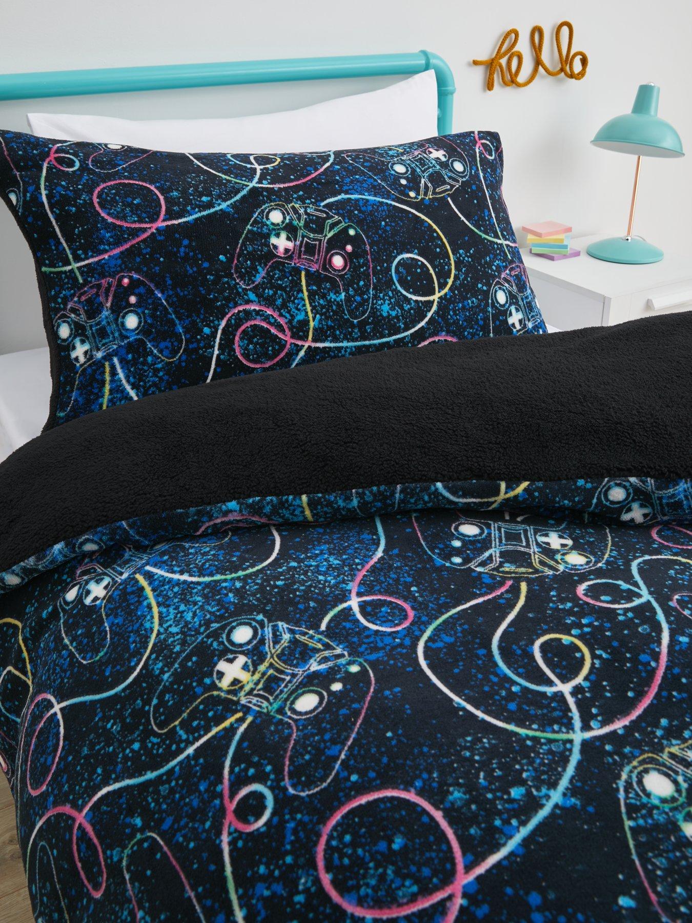 Image 3 of 6 of Very Home Cosy Kids Gamer Fleece Duvet Set - Db - Multi