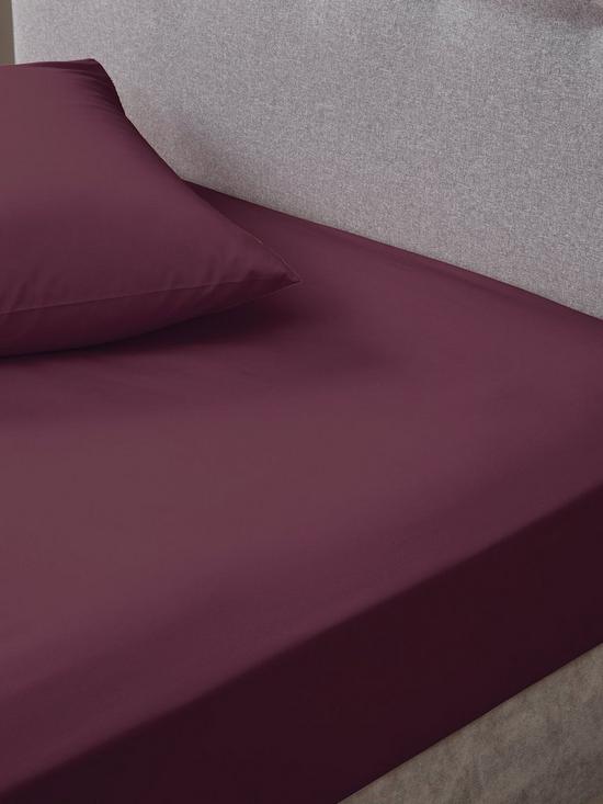 front image of very-home-non-iron-180-thread-count-28-cm-fitted-sheet