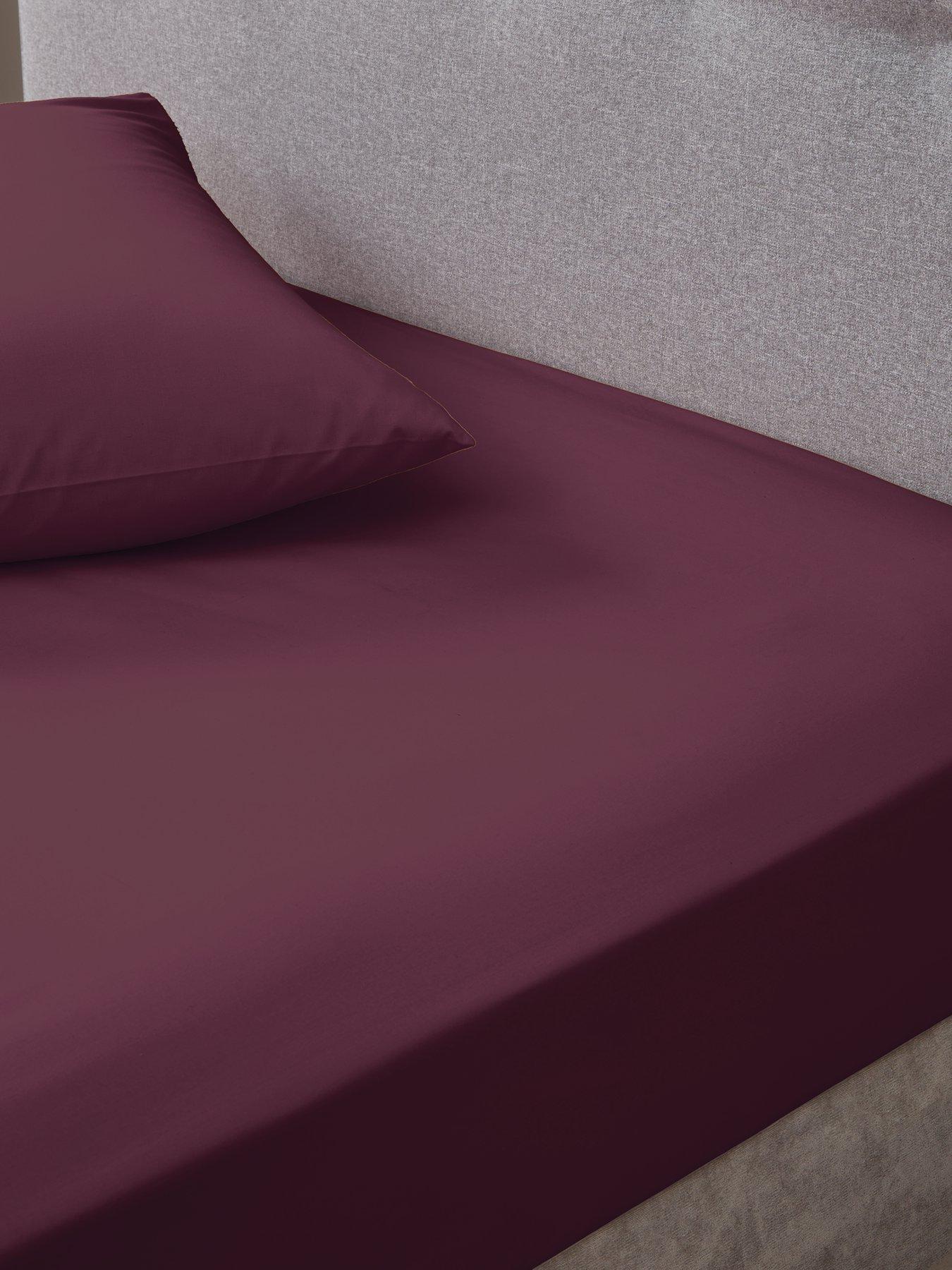 The Very Collection Non-Iron 180 Thread Count 28 cm Fitted Sheet