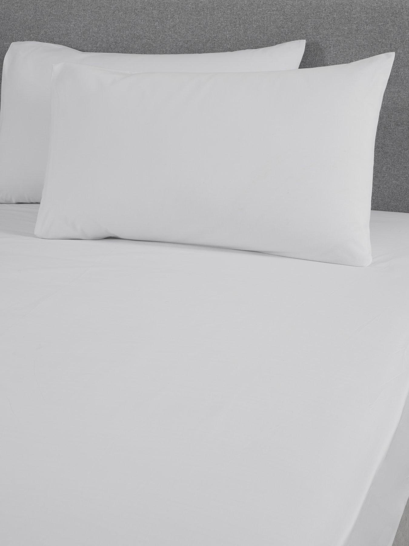 Product photograph of Very Home Non-iron 180 Thread Count Pillowcase Pair from very.co.uk