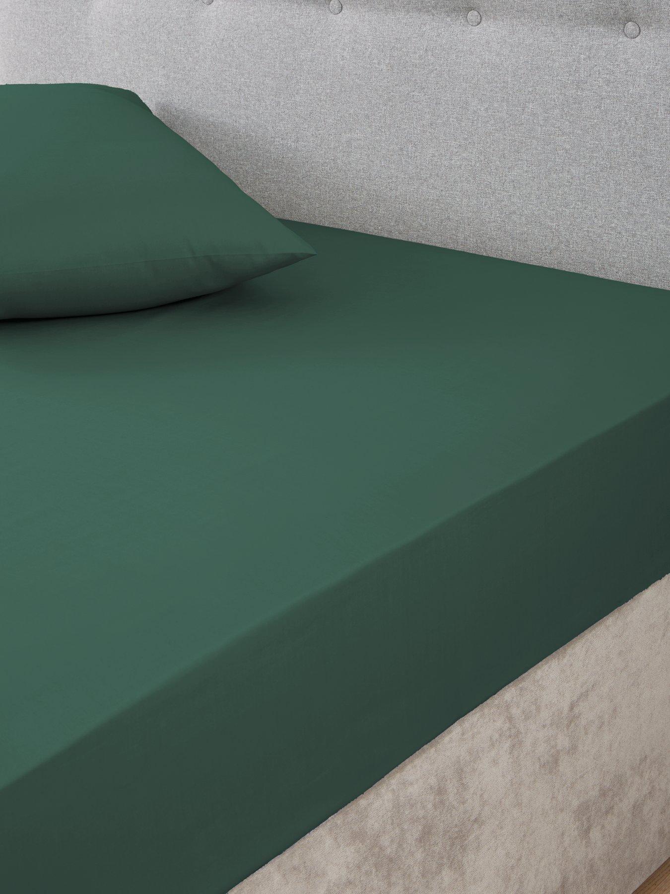 Product photograph of Very Home Non-iron 180 Thread Count 28 Cm Fitted Sheet from very.co.uk